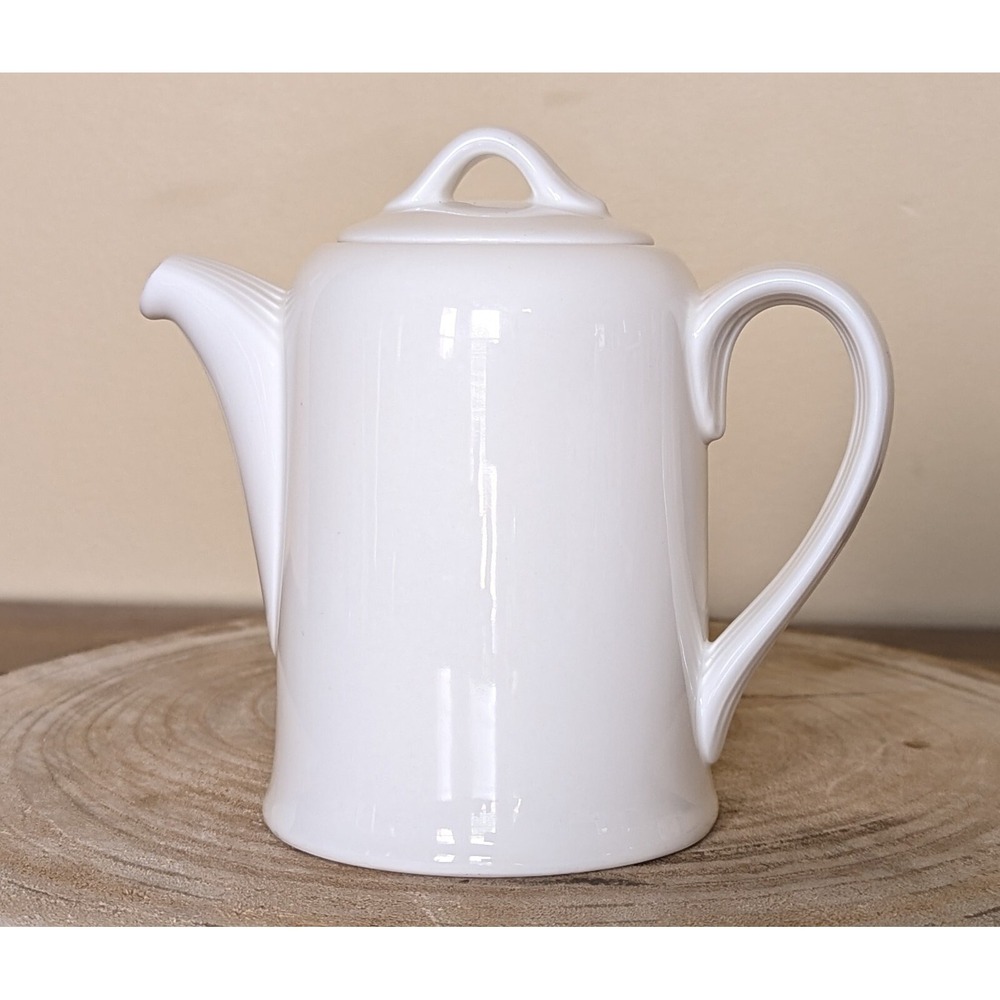 Villeroy Boch Adriana Individual Coffee Pot w/Lid White Porcelain 4.25" 1.5 Cup